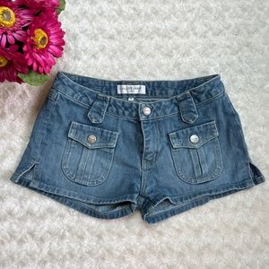 Jill Stuart Denim Jeans Short Shopan Zip Fly Front Pocket SZ 4